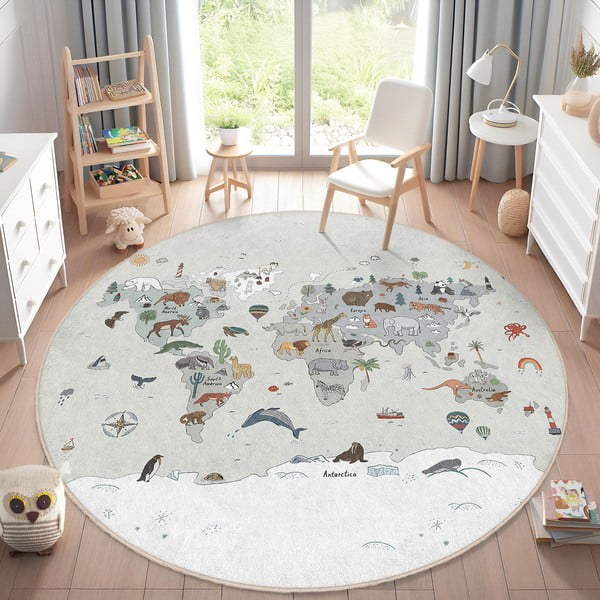 Pratelný dětský hrací koberec ø80 cm Big World – Mila Home-image-1
