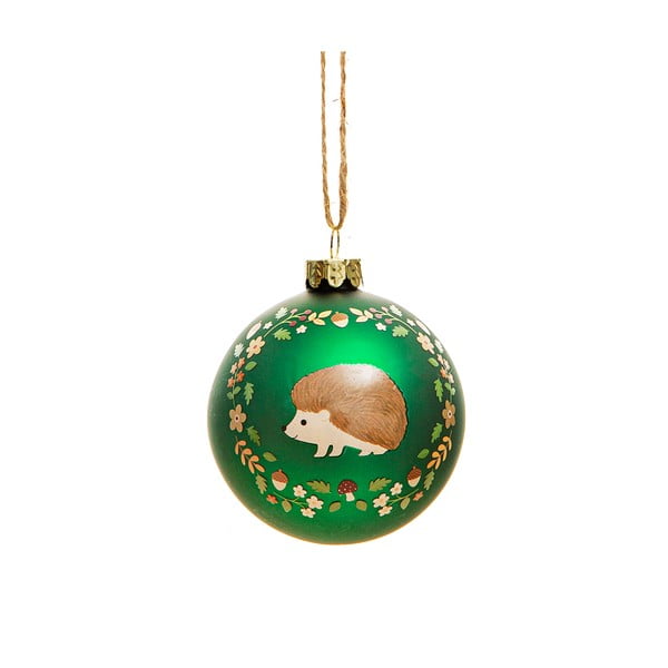 Skleněná vánoční ozdoba Woodland Hedgehog – Sass & Belle