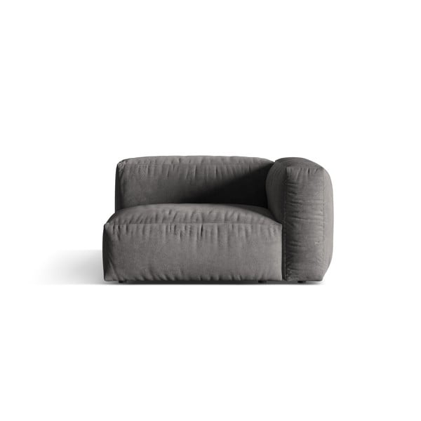 Šedý modul pohovky z textilie bouclé (pravý roh) Martina – Micadoni Home
