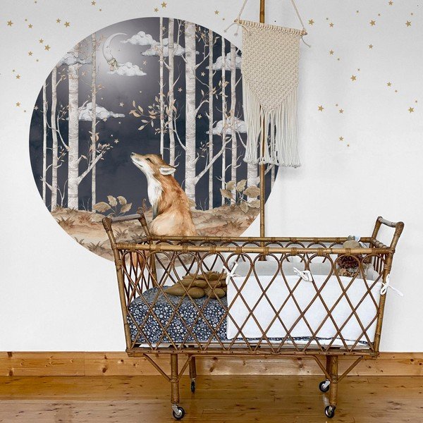 Nástěnná dětská samolepka Dekornik Fox in a Circle, ø 150 cm-image-1