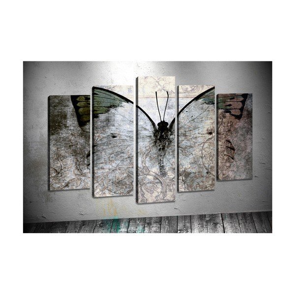 Sada 5 obrazů Tablo Center Butterfly Wings