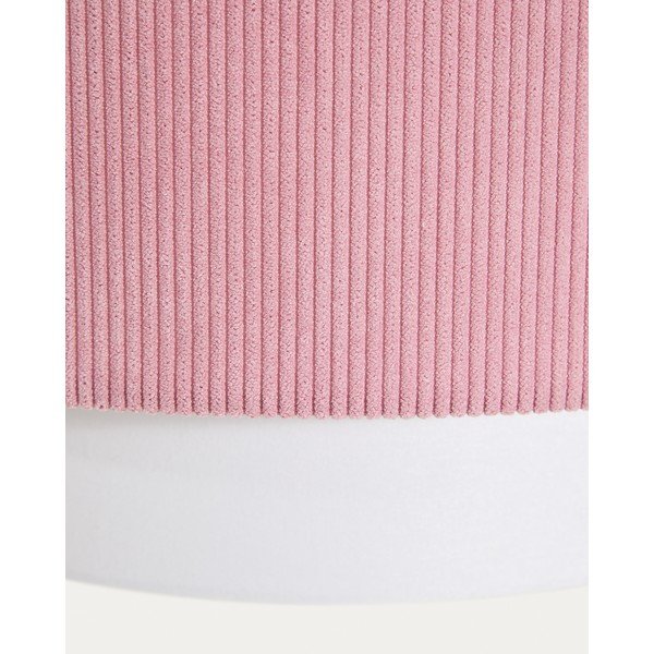 Bílé/světle růžové dětské svítidlo s textilním stínidlem Bianella – Kave Home-image-4