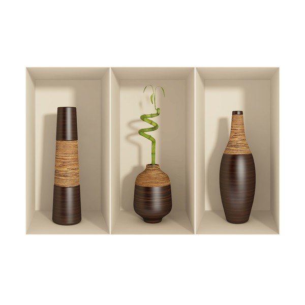 Sada tří 3D samolepek Ambiance Bamboo-image-1