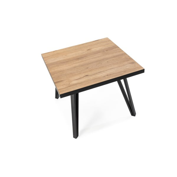 Černý/přírodní konferenční stolek s deskou v dubovém dekoru 60x60 cm Sindi – Marckeric-image-3