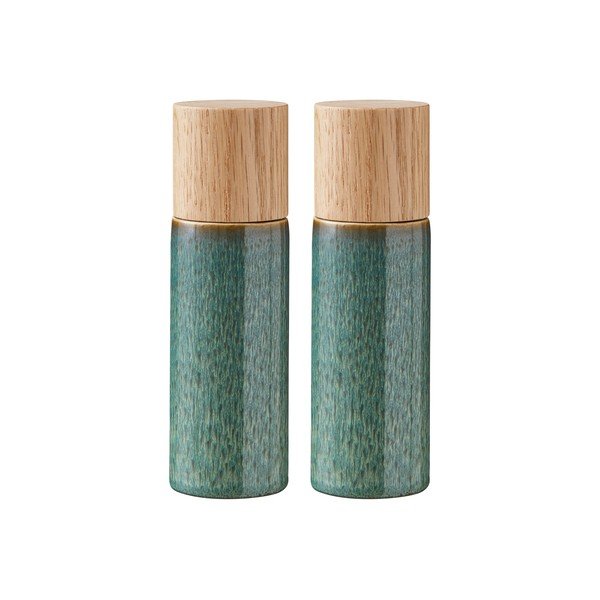 Zelená keramická sada mlýnků na pepř a sůl 2 ks Gastro Green – Bitz