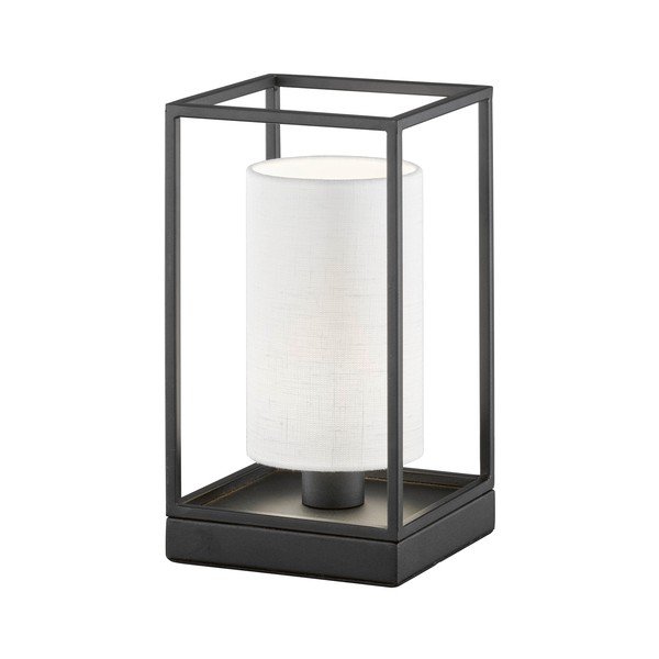Černobílá stolní lampa s textilním stínidlem (výška 28,5 cm) Gilli – Fischer & Honsel