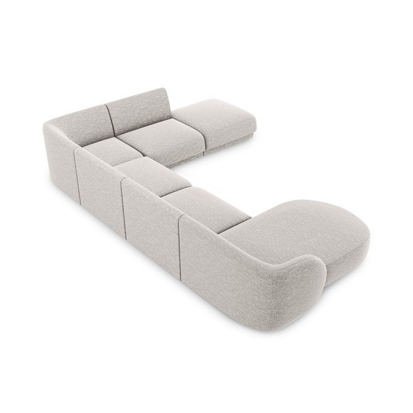 Světle šedá rohová pohovka (pravý roh) Miley – Micadoni Home-image-4