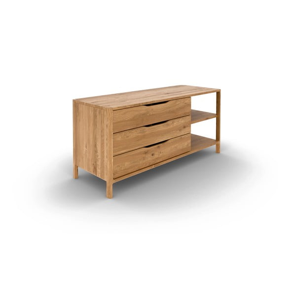 Nízká komoda z dubového dřeva v přírodní barvě 140x64 cm Twig – The Beds-image-2
