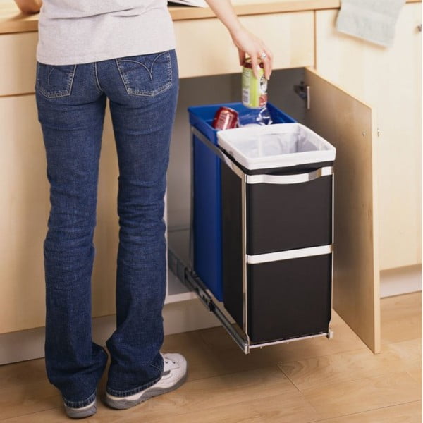 Plastový odpadkový koš 35 l Dual - simplehuman-image-1