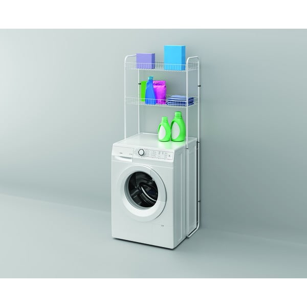 Bílá dvoupatrová police nad pračku Metaltex Sky Wash-image-3