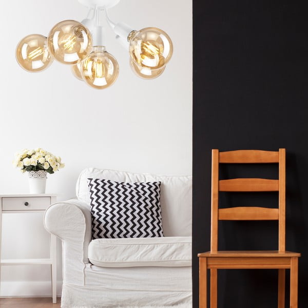 Bílé stropní svítidlo bez stínidla Viggo – LAMKUR-image-2