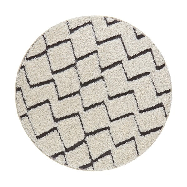Béžovo-černý koberec Mint Rugs Handira, ⌀ 160 cm