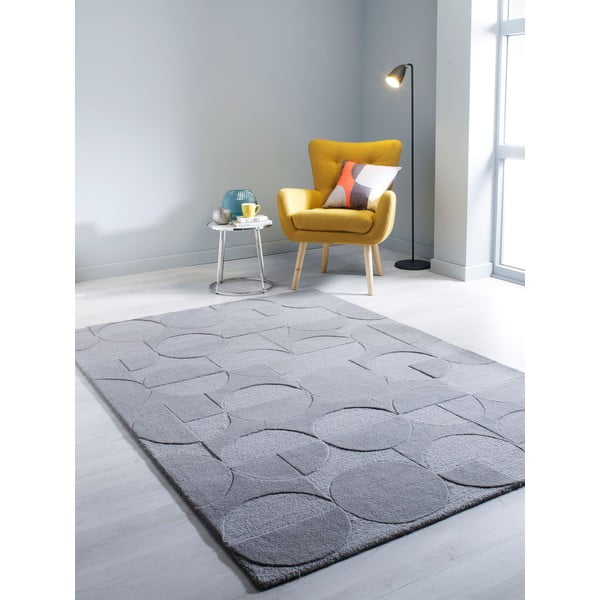 Šedý vlněný koberec Flair Rugs Gigi, 160 x 230 cm-image-1