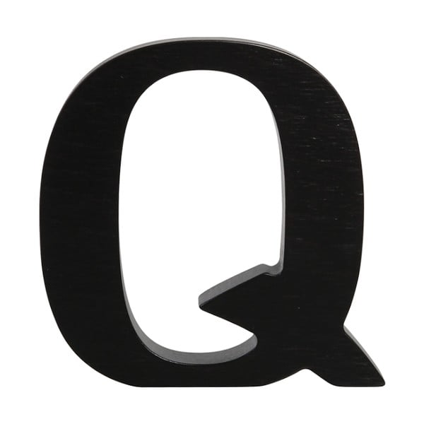 Černé dřevěné písmeno Typoland Q