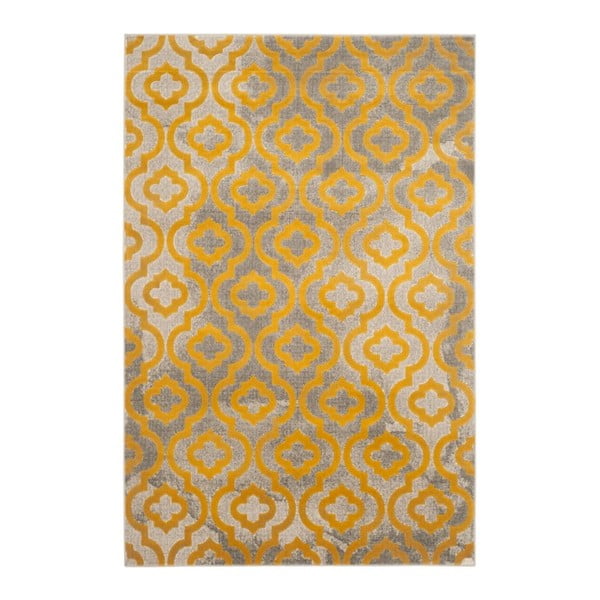 Žlutý koberec Webtappeti Evergreen, 92 x 152 cm