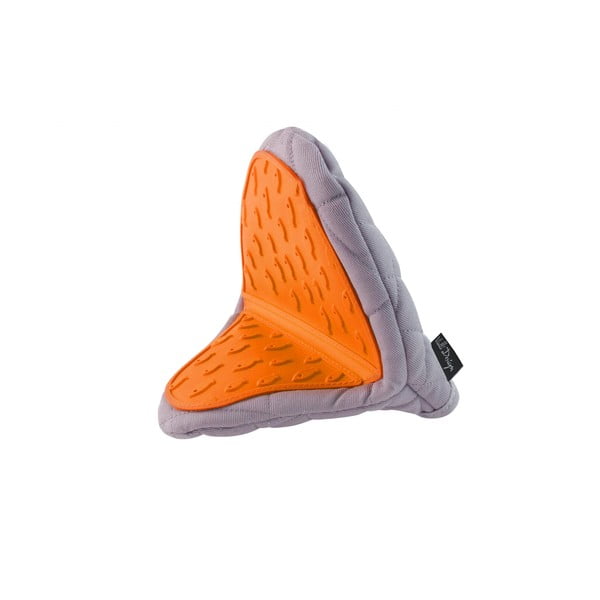 Oranžovošedá bavlněná chňapka se silikonem Vialli Design