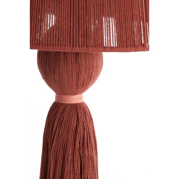 Stolní lampa v cihlové barvě s textilním stínidlem (výška 58 cm) Espino – Light & Living-image-3