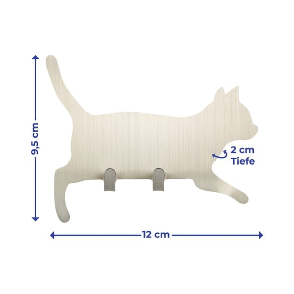 Samodržící háčky z nerezové oceli v sadě 2 ks Cat – Maximex-image-2