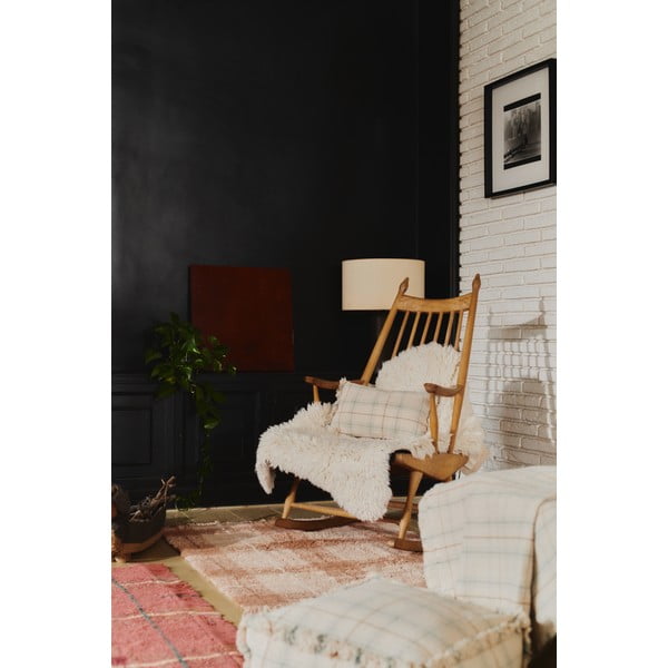 Krémový/šalvějově zelený bavlněný dětský přehoz 140x200 cm Tartan Blue Sage – Lorena Canals-image-3