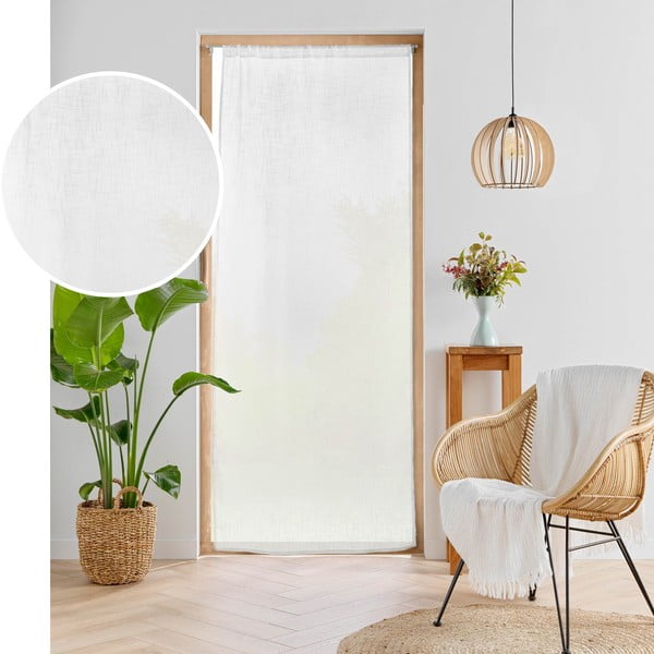 Bílý závěs do dveří 90x200 cm Haltona – douceur d'intérieur-image-4