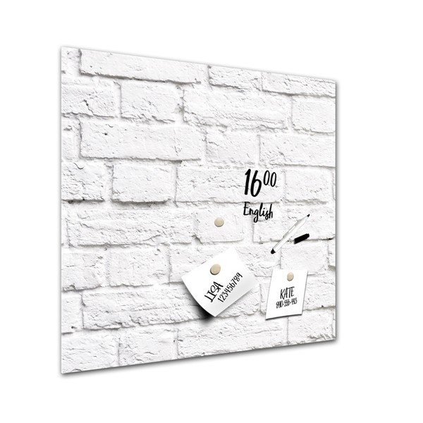 Magnetická tabule Styler White Bricks, 30 x 30 cm-image-1
