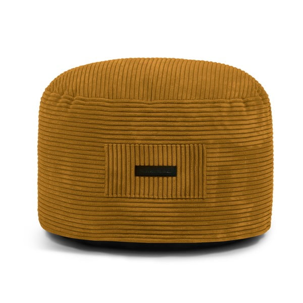 Manšestrový taburet v hořčicové barvě Om 60 – SLOWDOWN