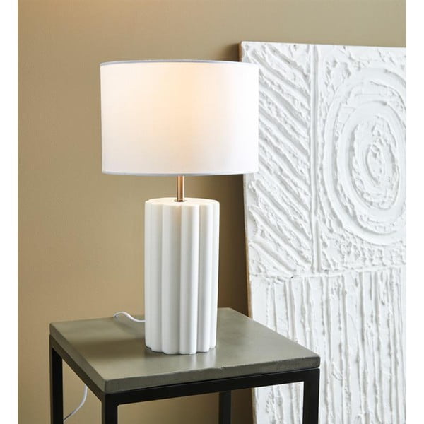 Bílá stolní lampa Markslöjd Column, výška 44 cm-image-1