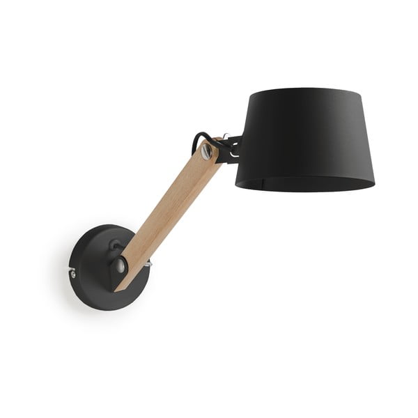 Nástěnné svítidlo v černo-přírodní barvě ø 15 cm Muse – Kave Home