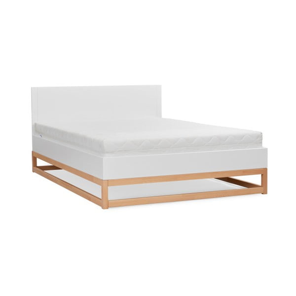 Dvoulůžková postel z masivního borovicového dřeva SKANDICA Karin, 140 x 200 cm-image-4