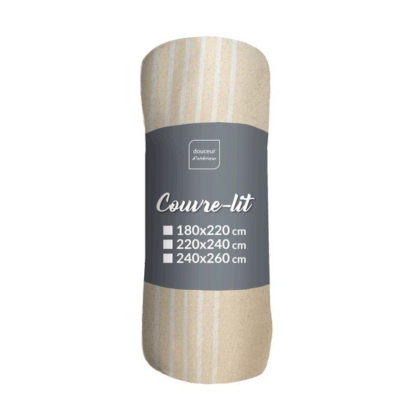 Béžový přehoz 240x260 cm Adele – douceur d'intérieur