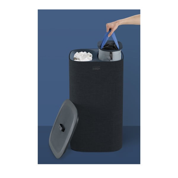 Antracitový látkový koš na prádlo 2x30 l Tota – Joseph Joseph-image-3