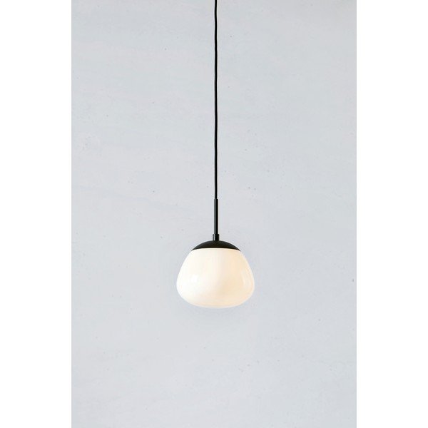 Černo-bílé závěsné svítidlo se skleněným stínidlem ø 18 cm Rise – Markslöjd-image-1