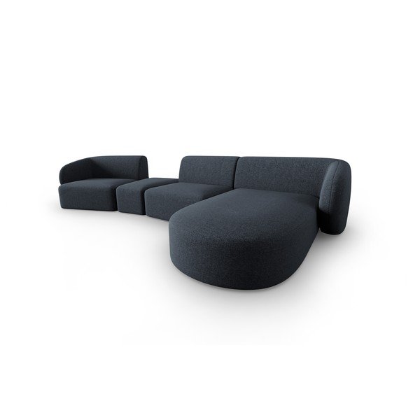 Tmavě modrá rohová pohovka, pravý roh Shane – Micadoni Home-image-1