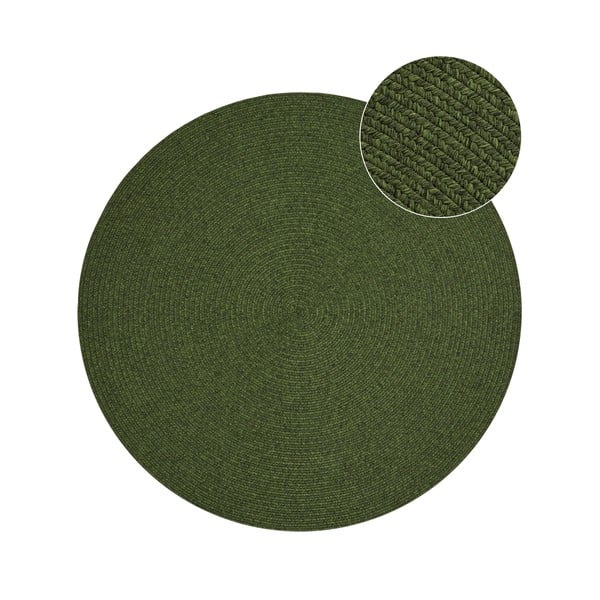 Zelený kulatý venkovní koberec ø 150 cm - NORTHRUGS