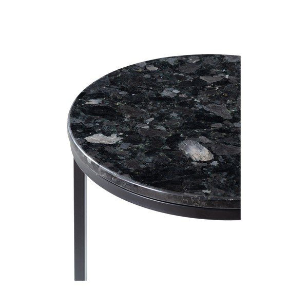 Černý žulový stolek s podnožím v černé barvě RGE Crystal, ⌀ 50 cm-image-3