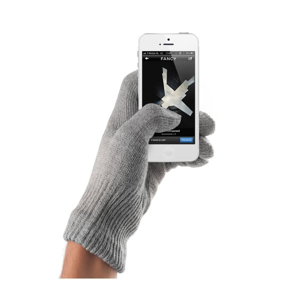 Touchscreen rukavice natural/grey, M/L