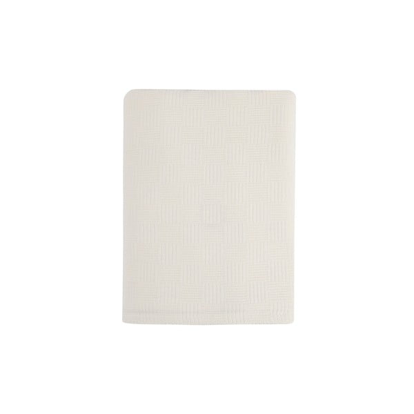 Bavlněný lehký přehoz přes postel Pique Cream, 200 x 240 cm-image-3