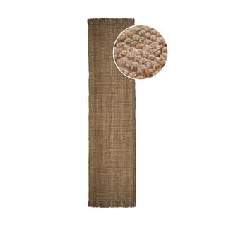Hnědý jutový běhoun Flair Rugs Jute, 60 x 230 cm