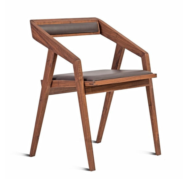 Židle z masivního ořechového dřeva Charlie Pommier Serious