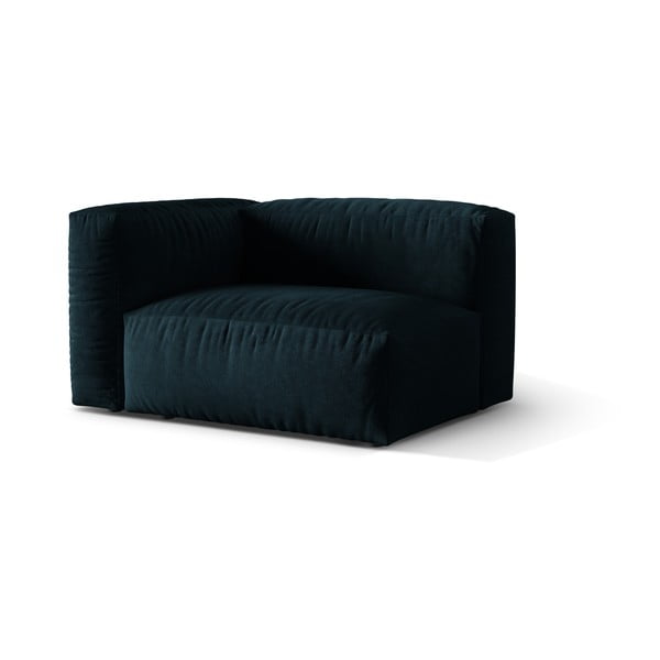 Tmavě modrý sametový modul pohovky (levý roh) Martina – Micadoni -image-1