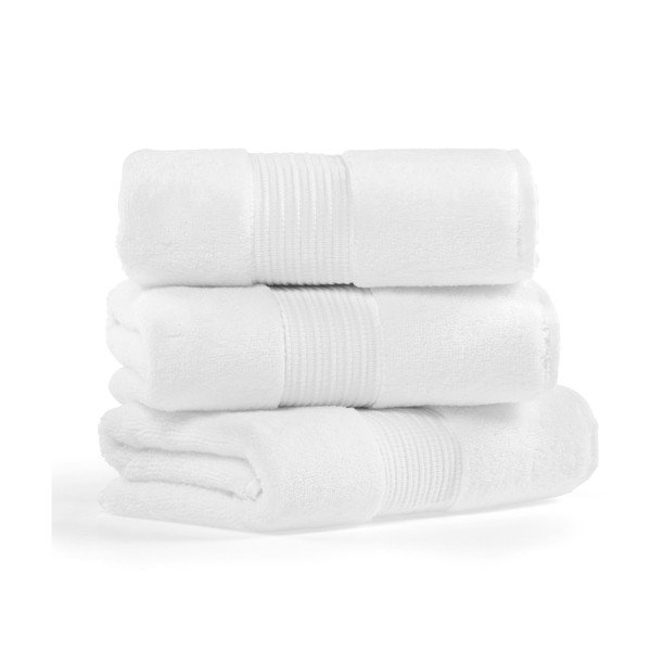 Bílý bavlněný ručník 50x90 cm Chicago – Foutastic-image-1