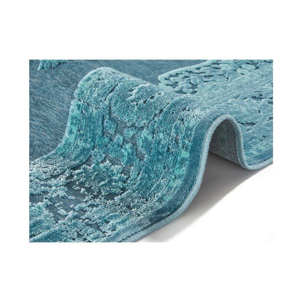 Modrý koberec z viskózy Mint Rugs Willow, 120 x 170 cm-image-2