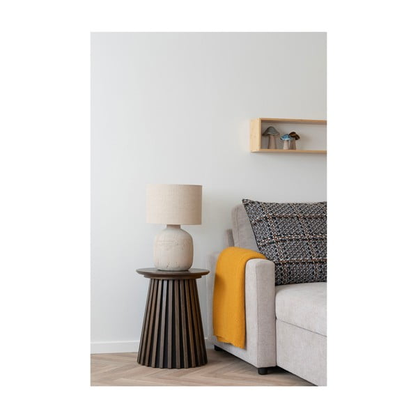 Žlutá pletená deka z recyklované bavlny 130x170 cm Santos – House Nordic-image-1