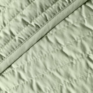 Zelený prošívaný přehoz na dvoulůžko 220x230 cm Quilted Lines – Bianca