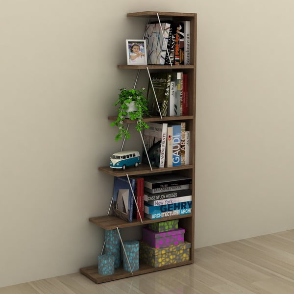 Knihovna v dekoru ořechového dřeva Rafevi Tars Mini-image-1