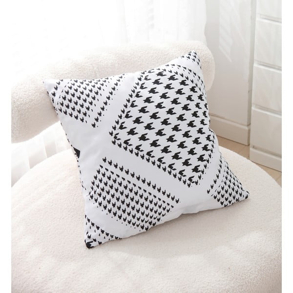 Černobílé 3dílné povlečení na jednolůžko z mikrosaténu 140x200 cm Roberto – My House-image-3