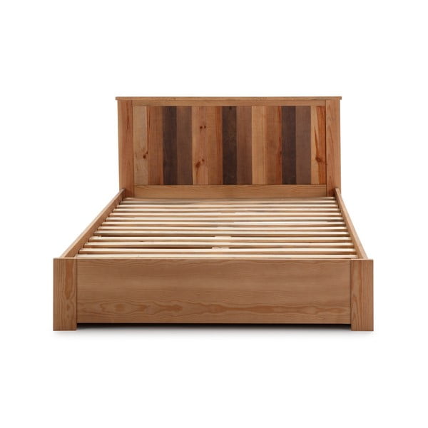 Dvoulůžková postel s roštem 140x190 cm v přírodní barvě Maude – Marckeric-image-2