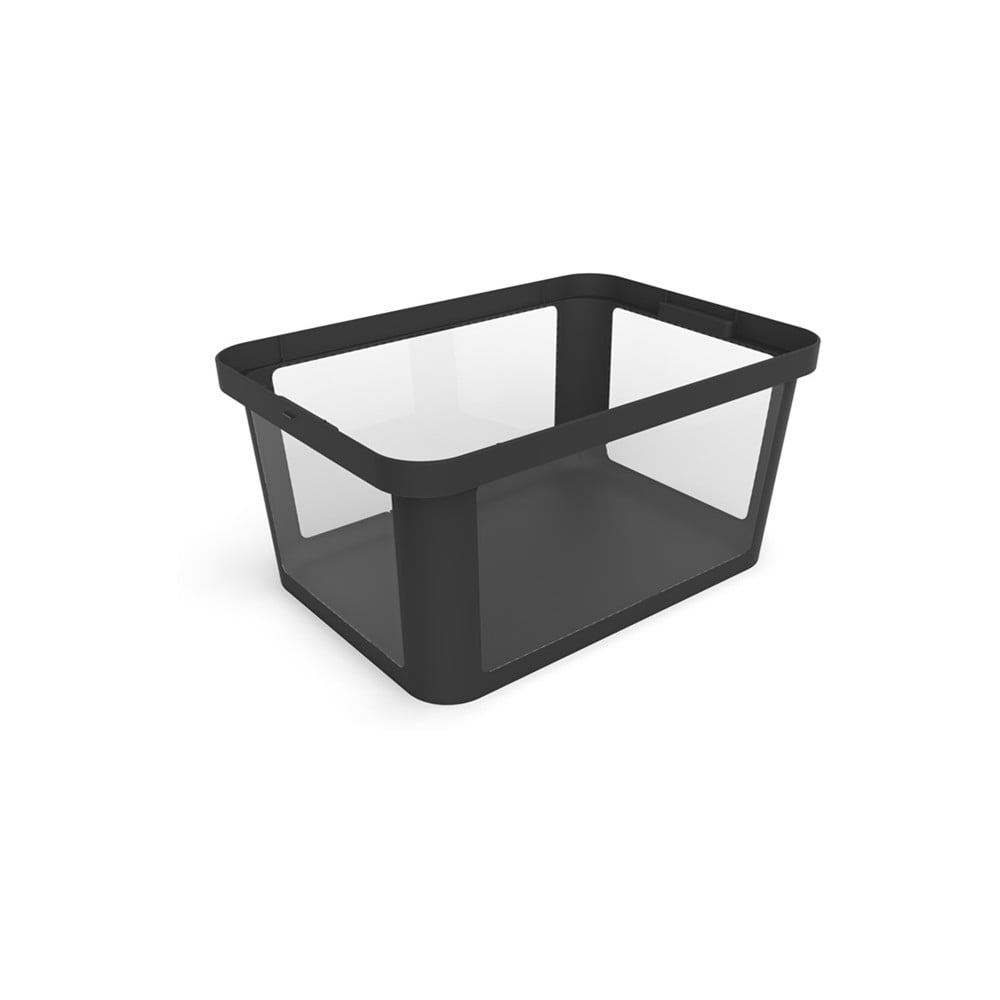 Černý plastový úložný box 55,5x39x26,5 cm Albris – Rotho