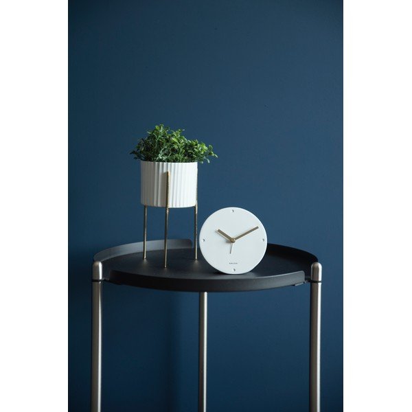 Bílý budík Karlsson Mantel, ø 12 cm-image-1