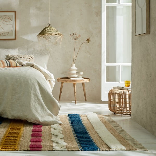 Ručně tkaný koberec s příměsí vlny v přírodní barvě 200x290 cm Medina – Flair Rugs-image-1